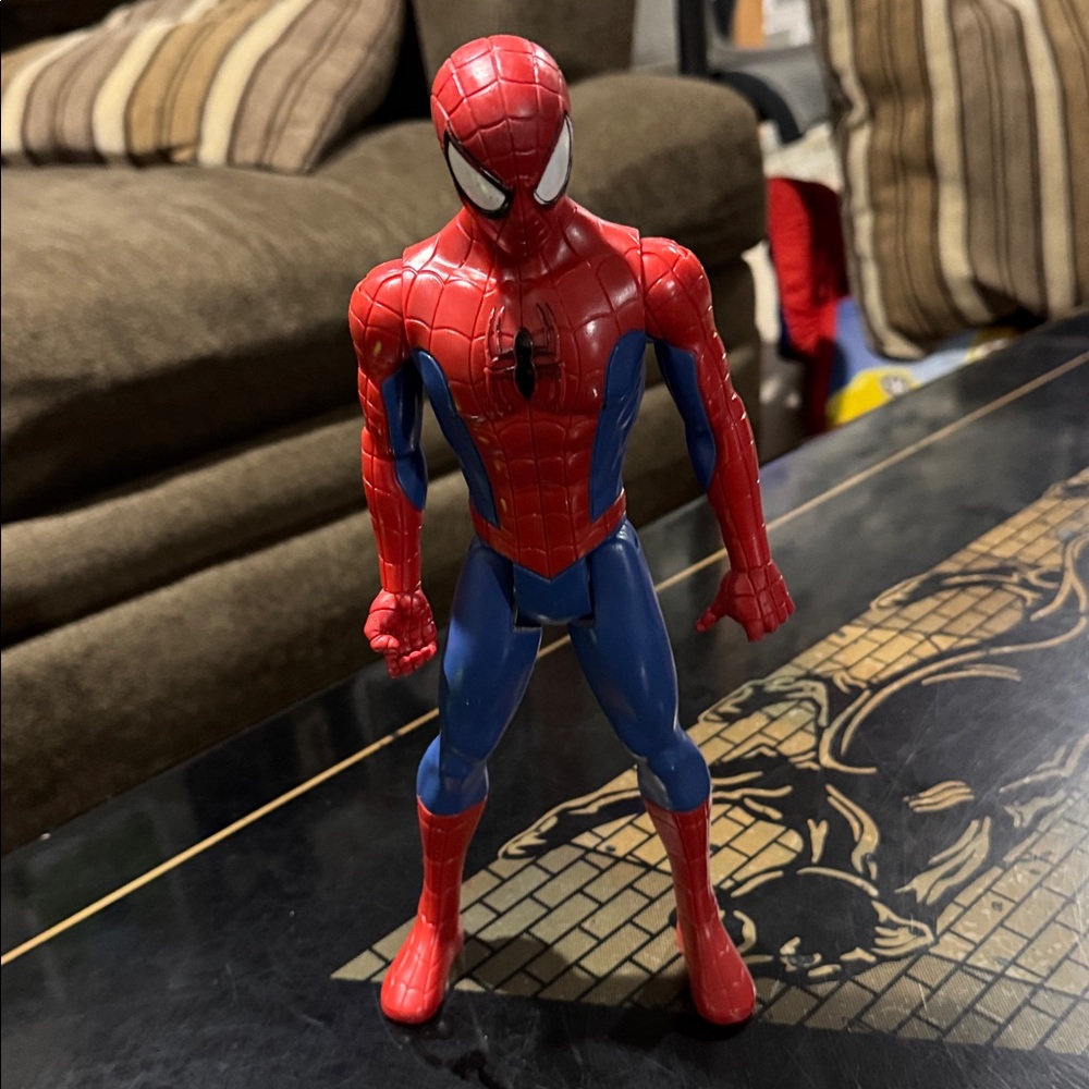Red and Blue Action Figure